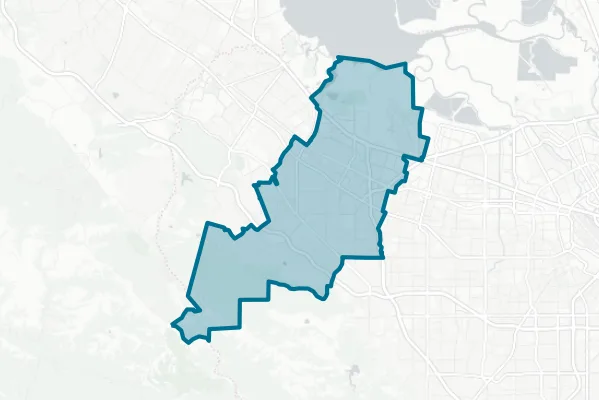 Mountain View-los Altos Union High School District — detail map