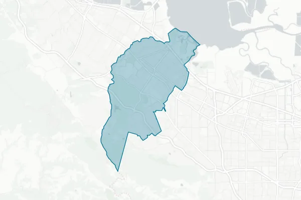 Palo Alto Unified School District — detail map