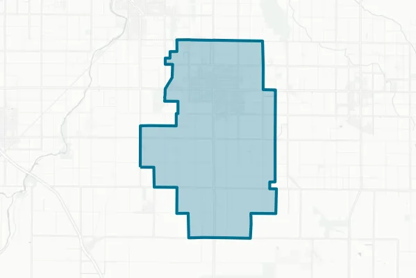 Dinuba Unified School District — detail map
