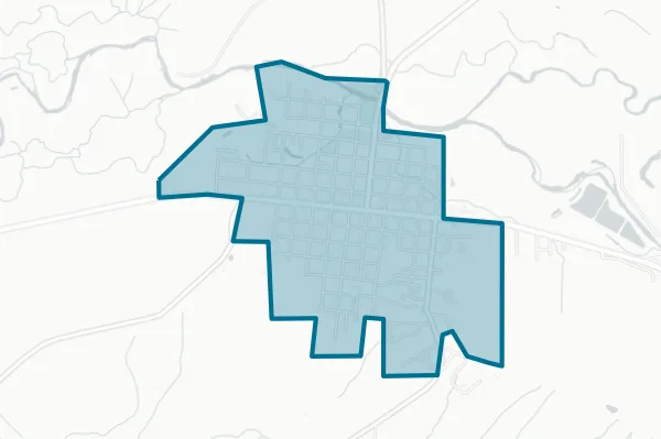 Town of Del Norte — detail map