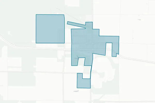 Town of Akron — detail map