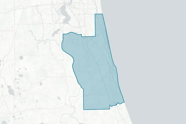 County of St. Johns — detail map