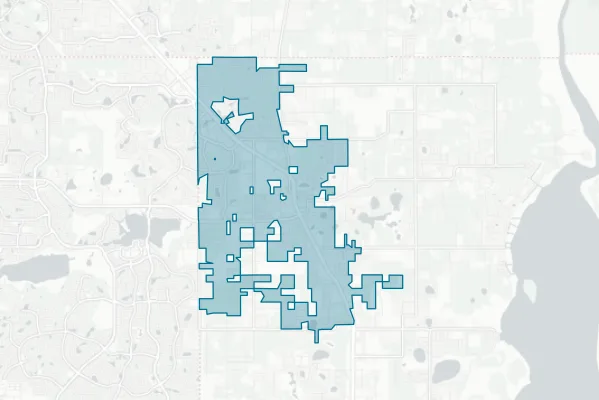 Town of Lady Lake — detail map