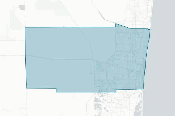 Broward County District School Board — detail map
