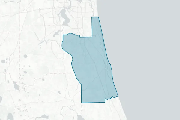 St Johns County School District — detail map
