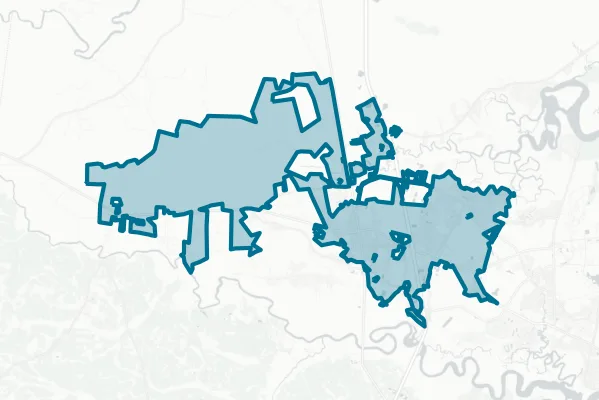 City of Kingsland — detail map