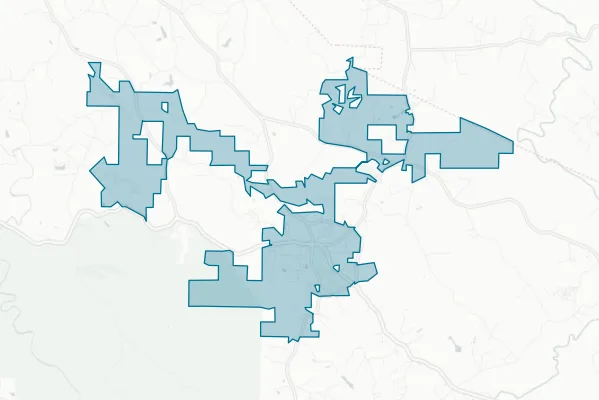 City of Dawsonville — detail map