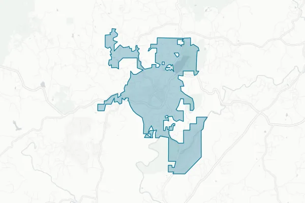 City of Dahlonega — detail map