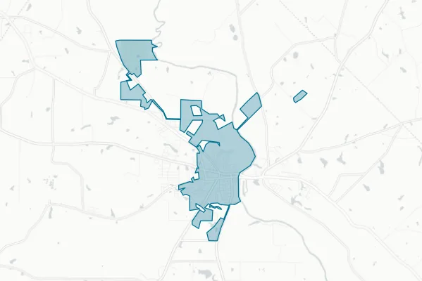 City of Hawkinsville — detail map