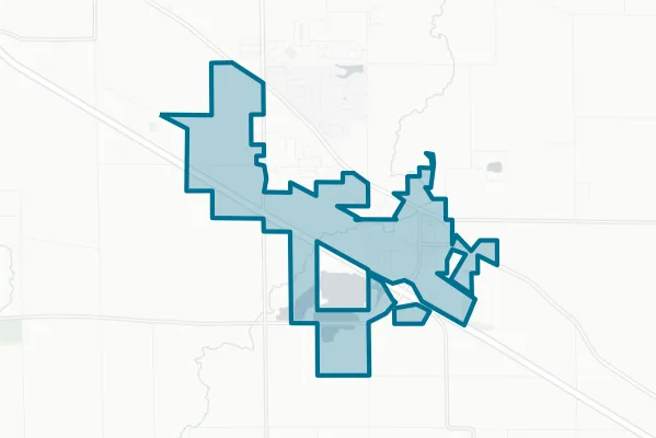 Village of Downs — detail map