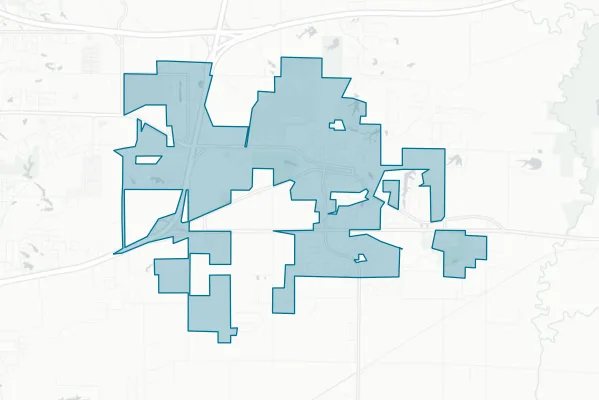 City of Troy — detail map