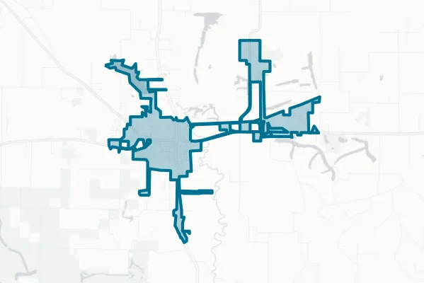 City of Pinckneyville Illinois — detail map