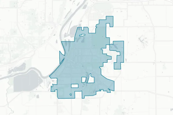City of Pekin — detail map