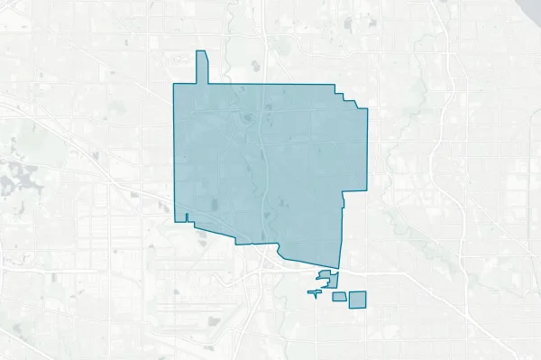 Maine Township High School District No. 207 — detail map