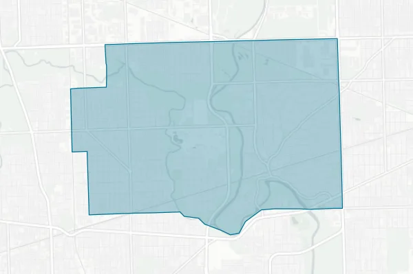 Riverside Brookfield Township High School District No. 208 — detail map