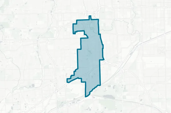 Hinsdale Township High School District 86 — detail map