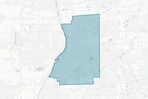 Aurora East School District 131 — detail map
