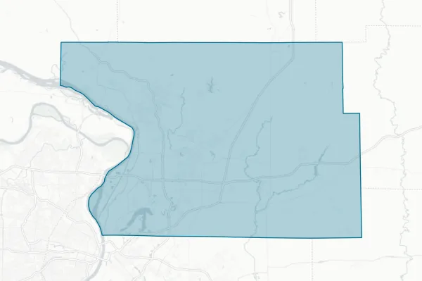 East Alton Wood River Community High School No. 14 — detail map