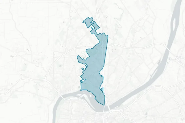 Town of Clarksville — detail map