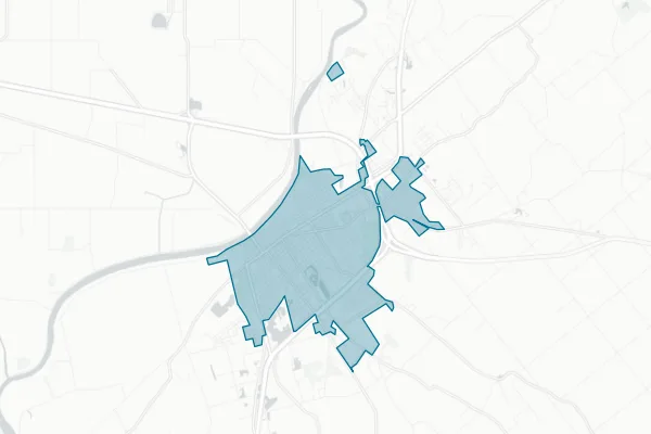 City of Vincennes — detail map