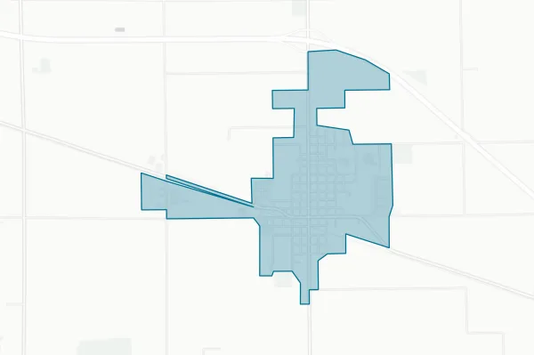 Town of Bourbon — detail map