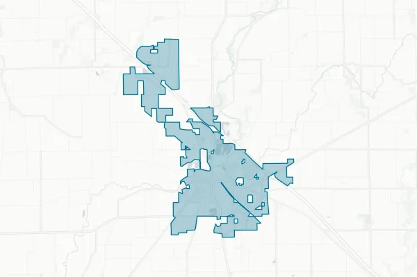 City of Shelbyville — detail map