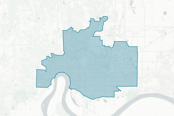 City of Evansville — detail map