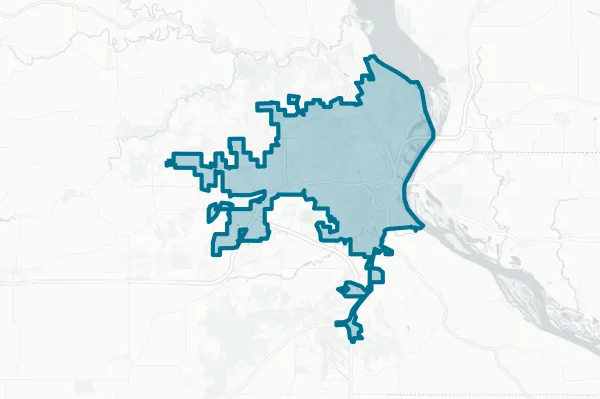 City of Dubuque — detail map