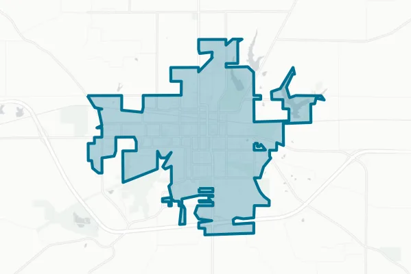 City of Fairfield Iowa — detail map