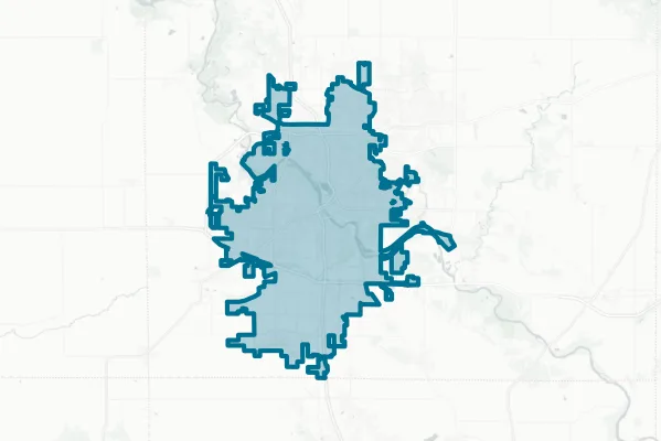 City of Cedar Rapids Iowa — detail map