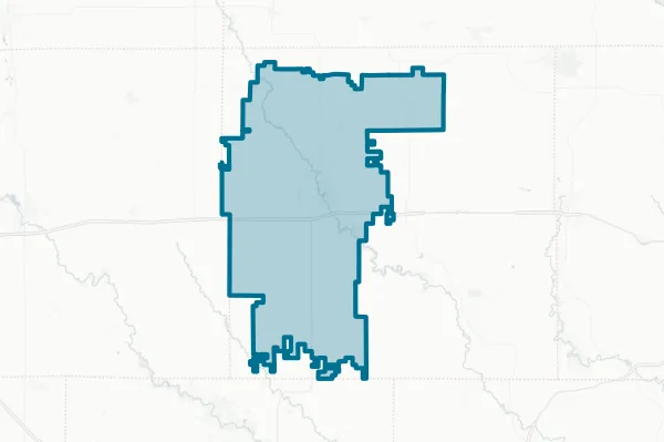 West Delaware County Community School District — detail map