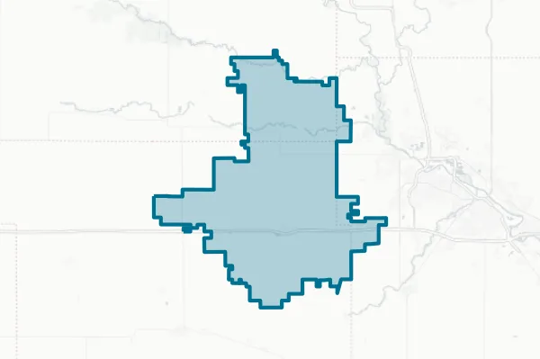 Dike-new Hartford Community School District — detail map