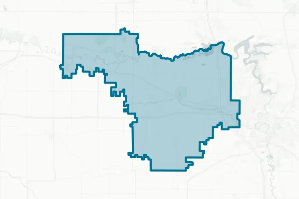 Clear Creek Amana Community School District — detail map