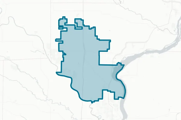 Central Lee Community School District — detail map
