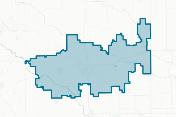 Oskaloosa Community School Distrcit — detail map
