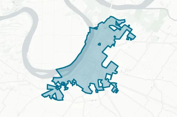 City of Henderson Kentucky — detail map