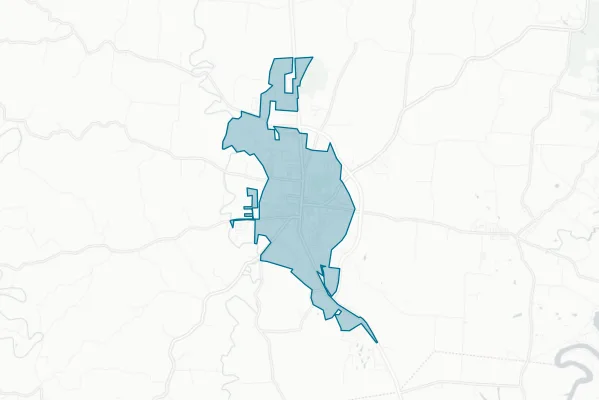 City of Harrodsburg — detail map