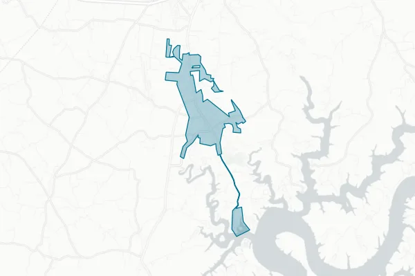 City of Jamestown — detail map