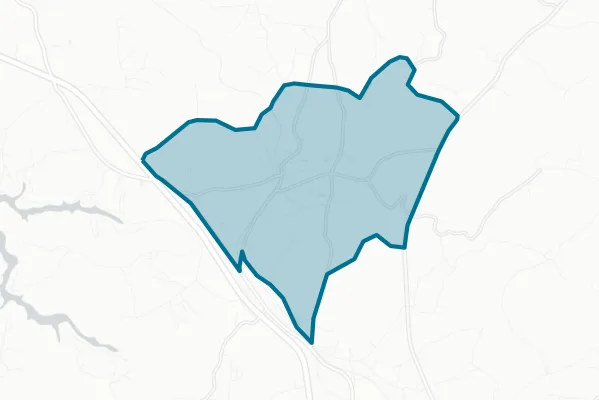 East Bernstadt Independent School District — detail map