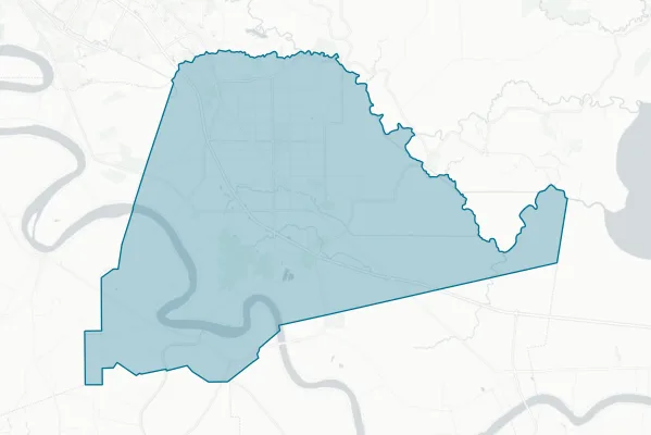 Ascension Parish Government — detail map