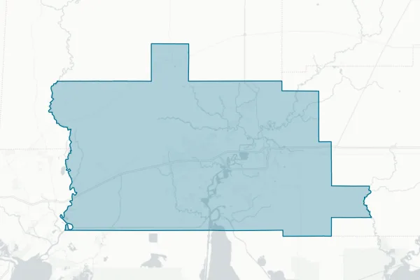Calcasieu Parish Police Jury — detail map