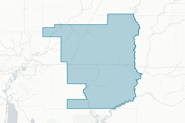Jefferson Davis Parish Police Jury — detail map