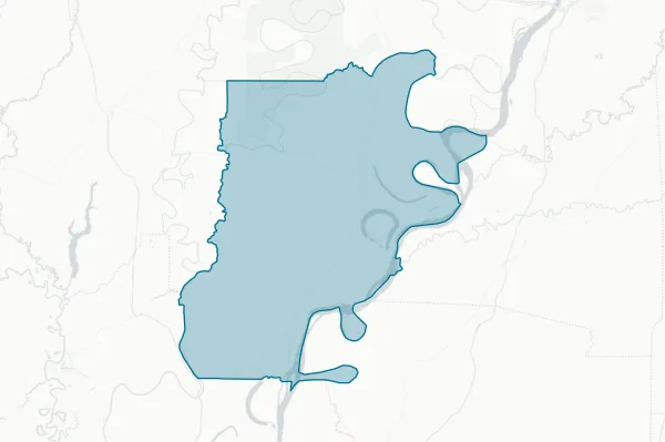 Tensas Parish — detail map