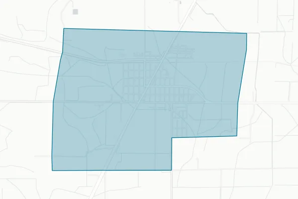 Town of Kinder — detail map