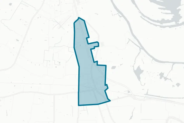 Town of Mansura — detail map