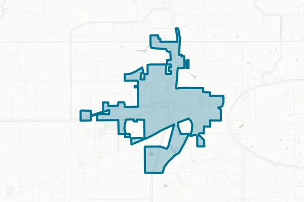 City of Deridder — detail map