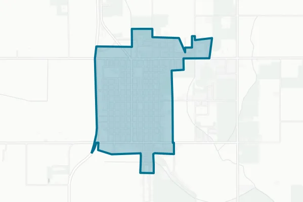 Town of Mamou — detail map