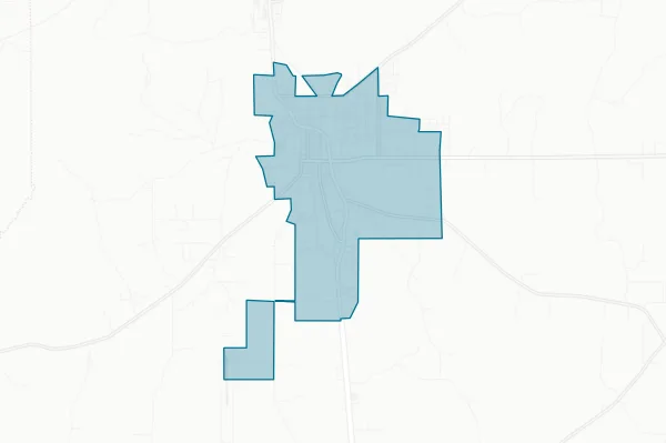 Town of Jonesboro — detail map