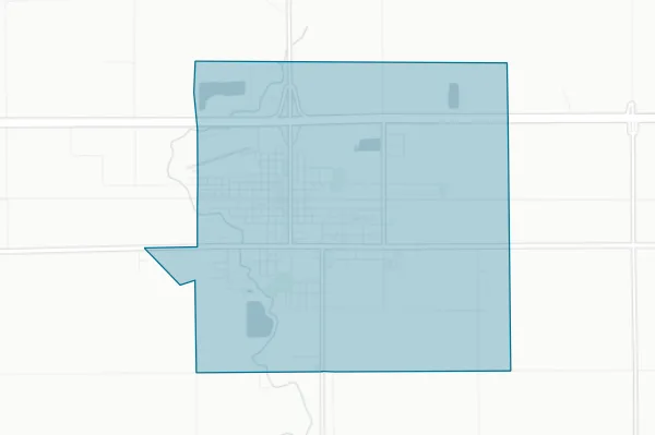 Town of Welsh — detail map