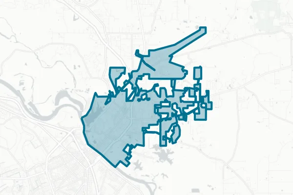 City of Pineville — detail map